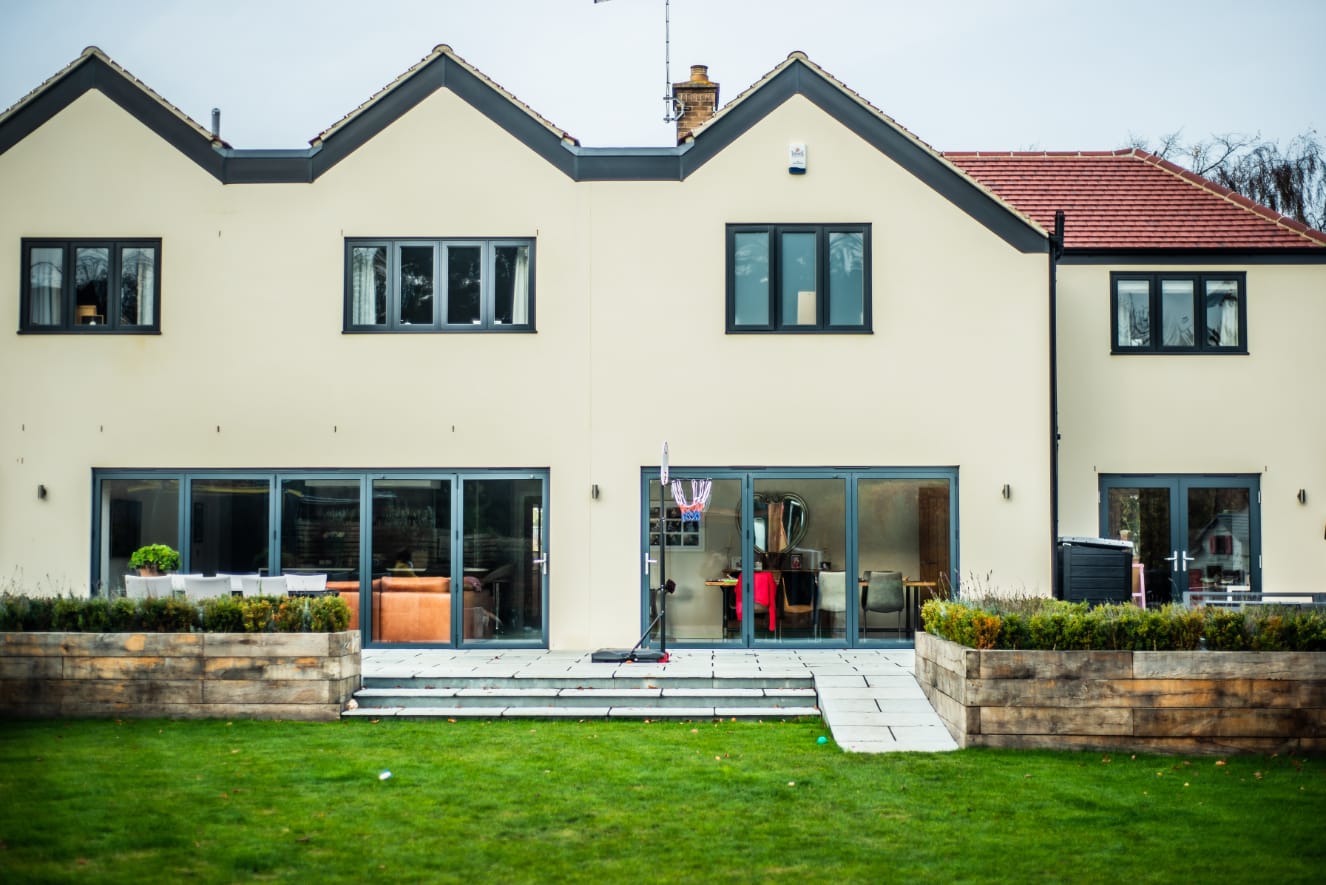 Lignum Flush Sash Windows in Anthracite Grey