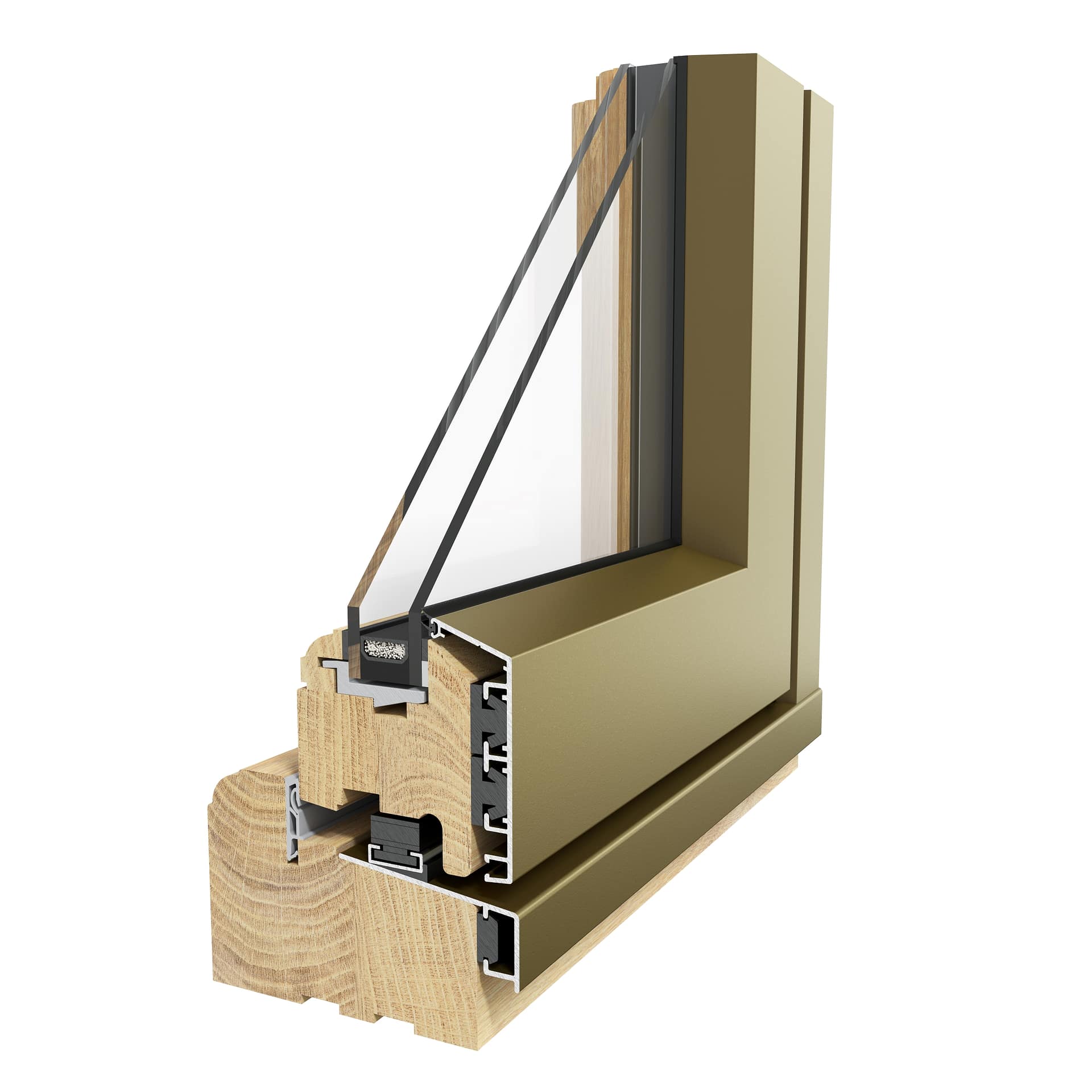GUTMANN-LIGNUM Wood-Aluminium Window Cross Section