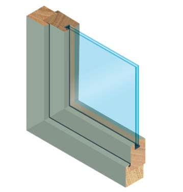 PassivGlas Linear in Timber Window section