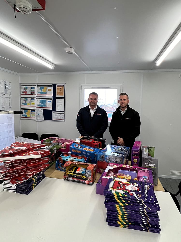 RW Joinery, based in Stockport, generously donated Christmas gifts to the children's ward at Stepping Hill Hospital after being asked by Tilbury Douglas.