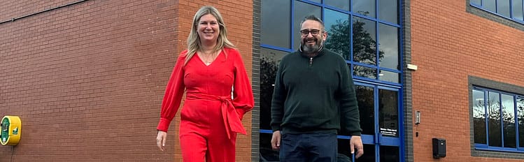 Samantha Nuckey of Window Ware with Luke Piper of BJ Waller