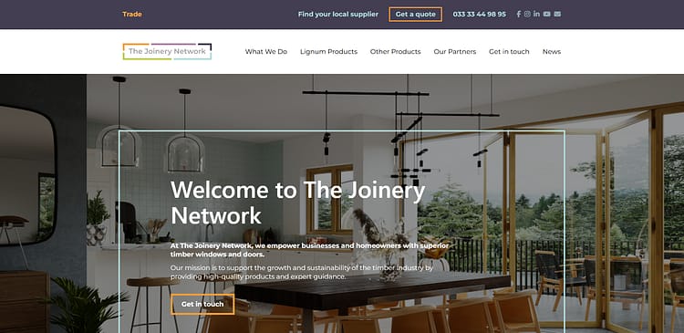 The Joinery Network's new website