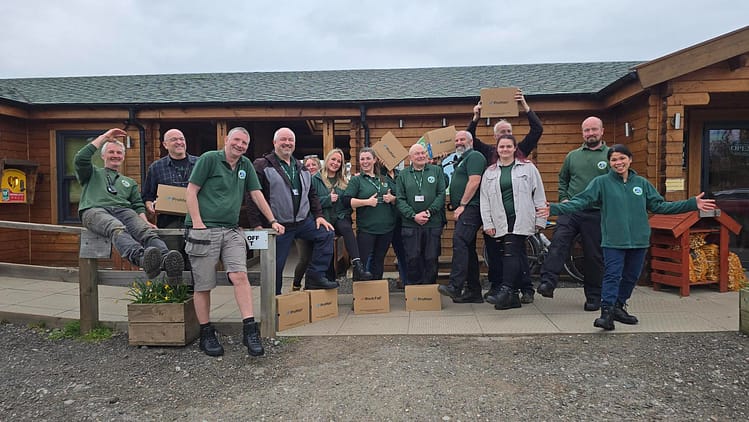 Rockfall boot donation to Wildgoose Rural Training