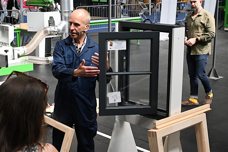 Owen Dare speaking at Materials and Finishes Show