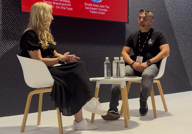 Alice Lester Brookes and Shoaib Awan discuss tool theft at FIT Show 2025