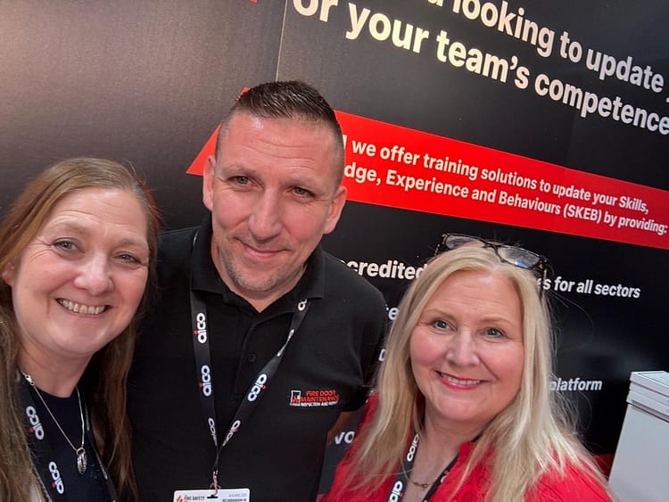 Modern Joinery Publisher Sarah Ball at the Fire Safety Event 2025