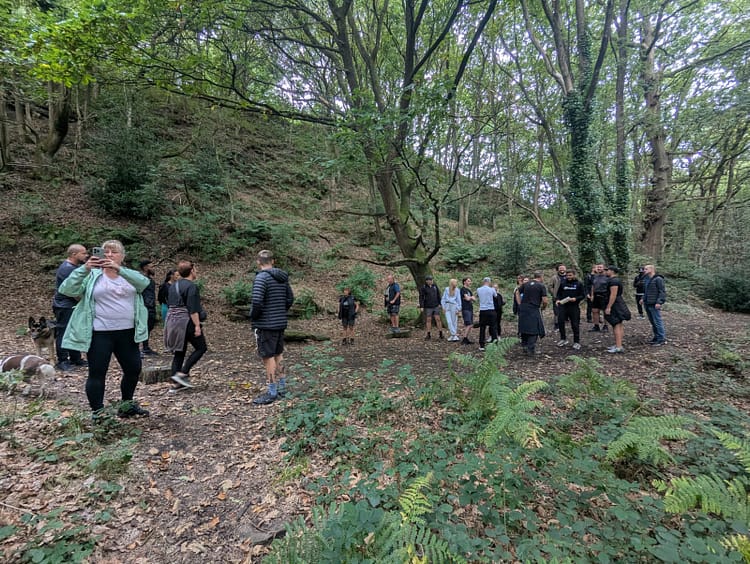Members of the SGP team during the memorial walk