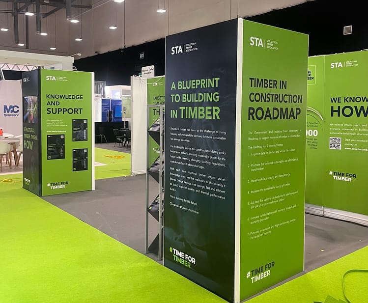 The Structural Timber Association unveiled the Time for Timber Hub at Offsite Expo, designed to inform stakeholders about structural timber in the context of the UK Government's target to construct 1.5 million homes in five years.